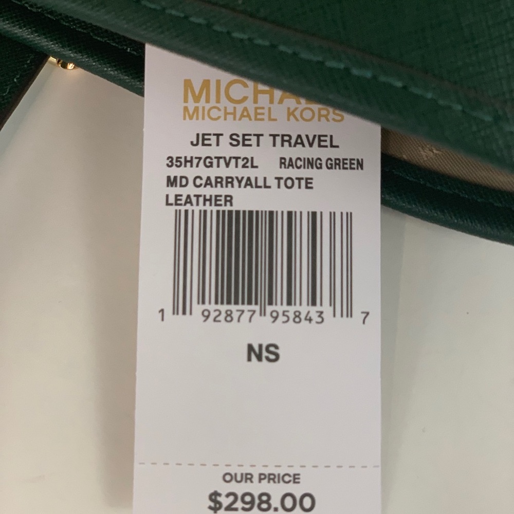 🌸Michael Kors MD CarryAll Tote Bag Racing Green - Picture 6 of 7
